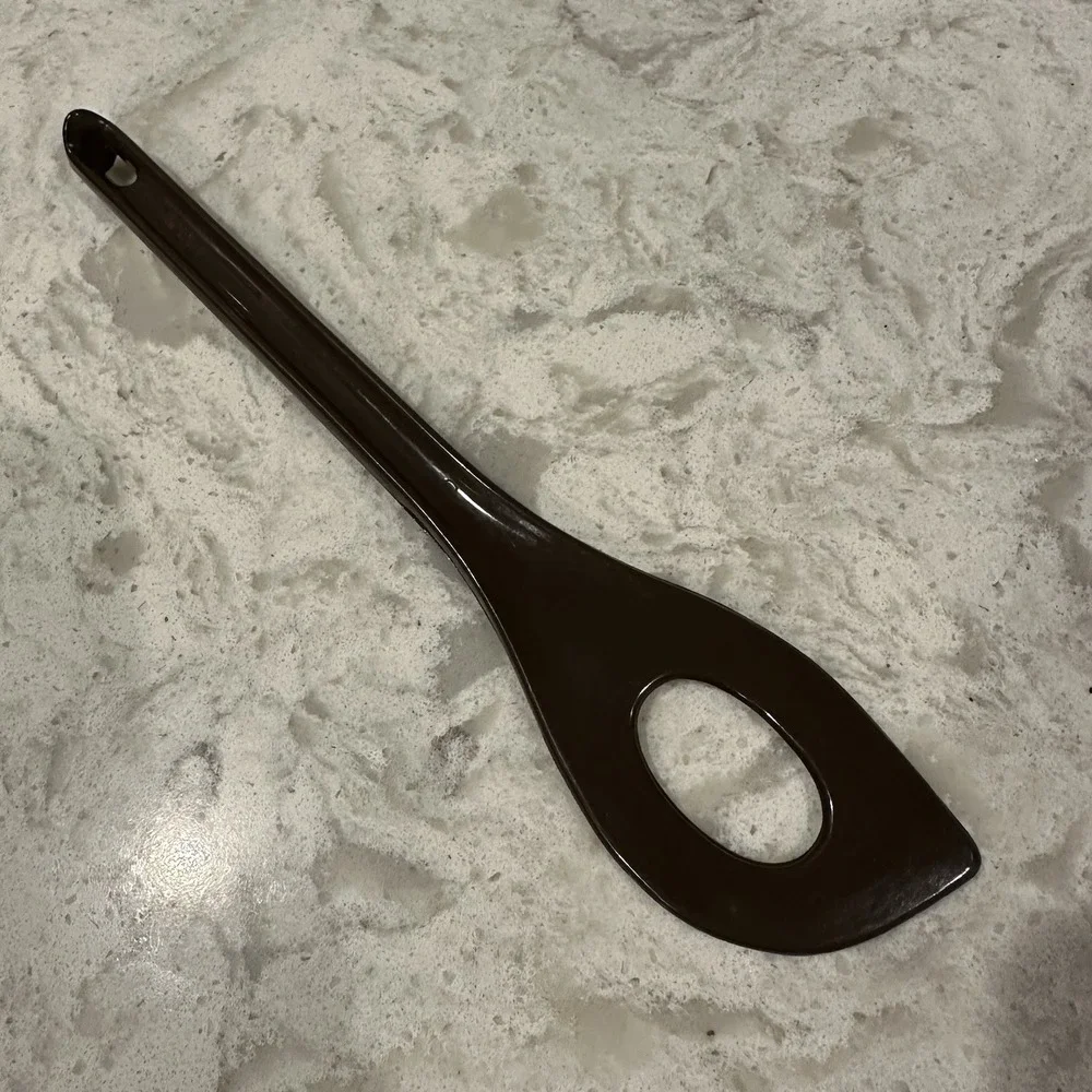 Vintage Brown Pointed Corner‎ Blending Spoon Spatula by Micro